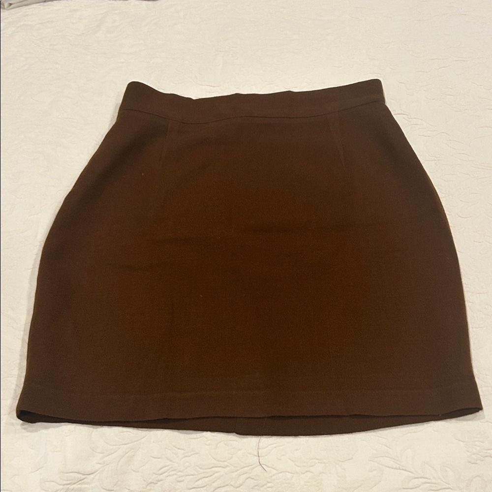 Expressions Chocolate Pencil Skirt